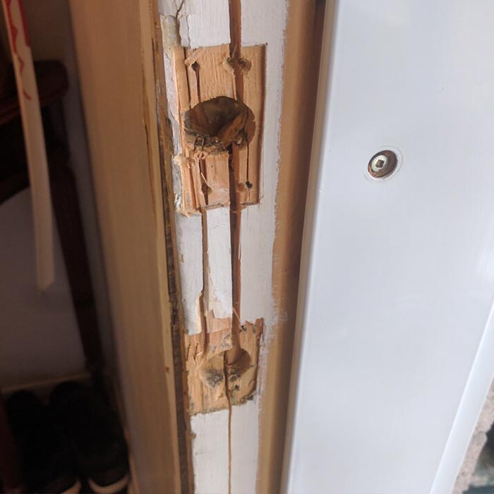 Broken door frame repair